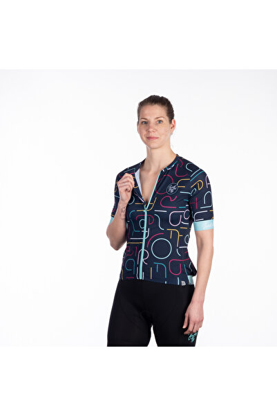 NORTHFINDER Women's full-zip cycling T-shirt TR-4900MB MARGARET multicolorprint