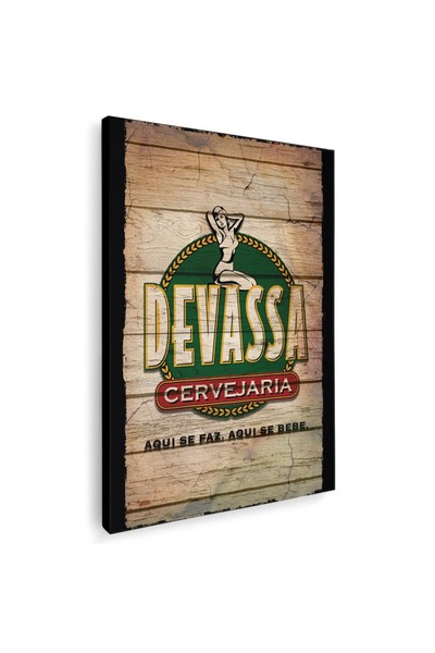 Tablou Canvas logo bere Devassa vintage, cod 4134