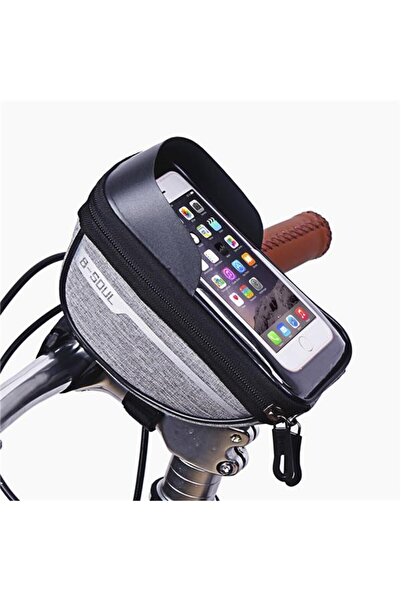 Flippy waterproof bicycle pouch with phone case, handlebar mount, fits phones up to 16 cm, 18.5x9.5
