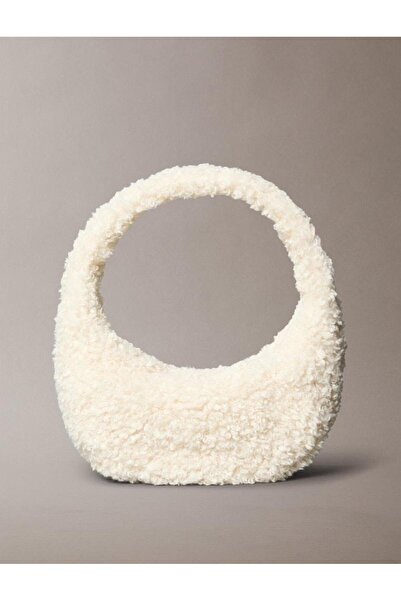 Calvin Klein SHERPA CK ZIP PULLER SMALL BAG OS-Bej