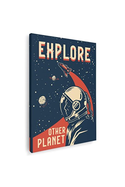 Tablou Canvas Tablou Explore Other Planet vintage, cod 5378