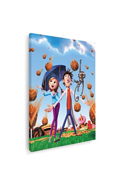 Tablou Canvas Tablou StÄƒ sÄƒ plouÄƒ cu chiftele desene animate, cod 4811