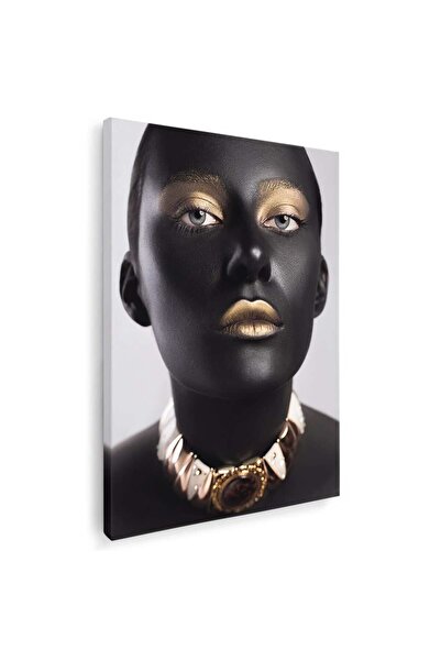 Tablou Canvas Machiaj auriu tablou modern portret, cod 2564