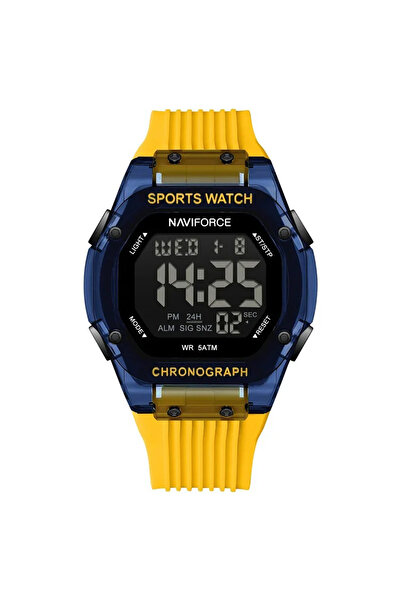 Naviforce Ceas bărbătesc 7113 Galben-Albastru – Funcții Multiple, Design Casual, Cronometru, 5ATM