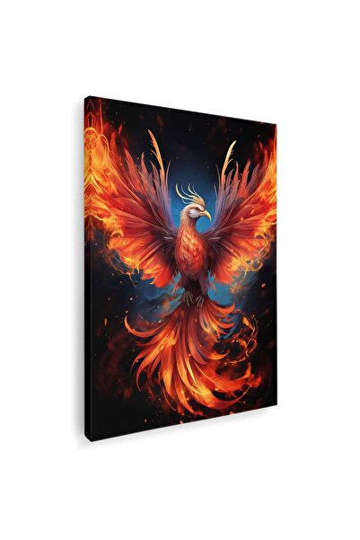Tablou Canvas Pasarea Phoenix in flacari tablou, cod 5515