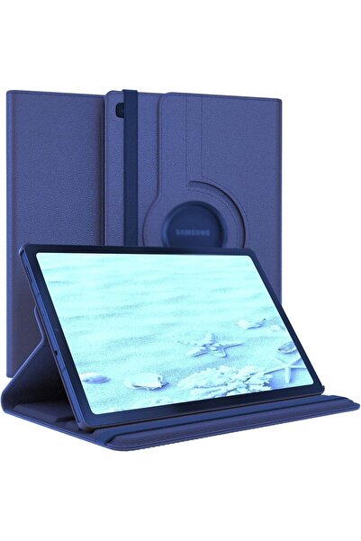 Generic Galaxy Tab S6 Lite Folio Case, 26.4 cm Smart Leather Cover, Navy Blue, Compatible with SM-P610/P615