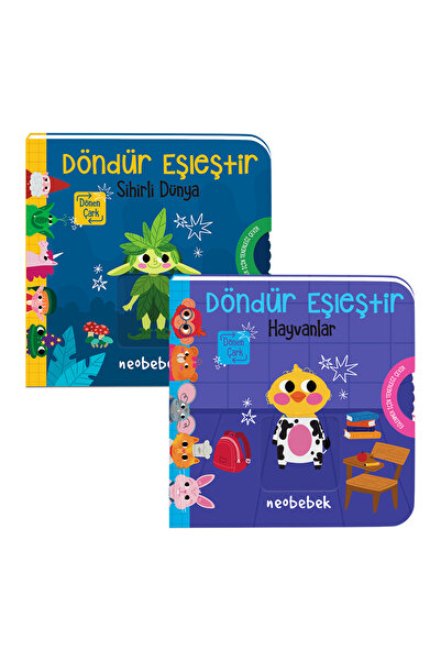 Neobebek Döndür Eşleştir Serisi - 2 Adet Çarklı Kitap