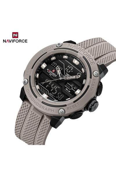 Naviforce 7114 Men's Watch Gray – Multiple Functions, Sport Design, Stopwatch, 5ATM Water Resistant