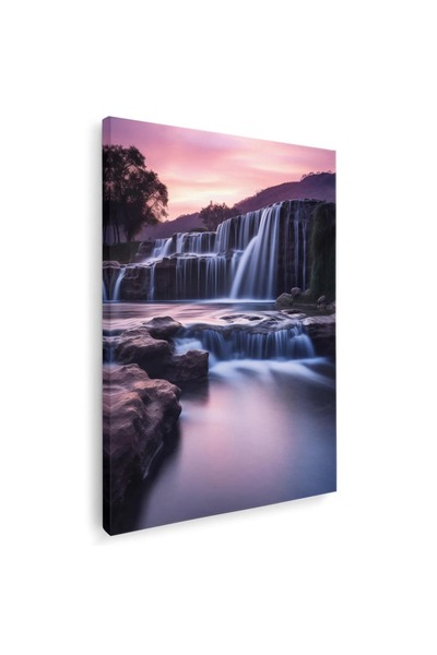 Tablou Canvas Tablou peisaj cascada rasarit, cod 3143