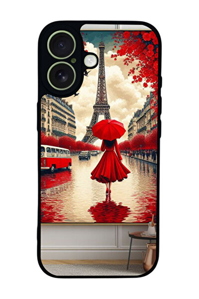 Aksel Kılıf غطاء حماية متوافق مع هاتف آيفون 17 من آبل، مطبوع، أسود غير لامع، ...