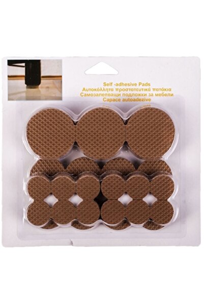 SHOPIENS Self-adhesive Furniture Protectors, Set of 52, Various Sizes, Brown