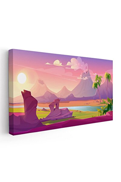 Tablou Canvas Tablou peisaj vulcan in eruptie, cod 5481