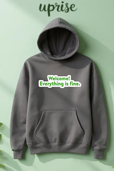 Vordevia Hanorac The Good Place cu imprimeu din bumbac cu 3 fire O supradimen...