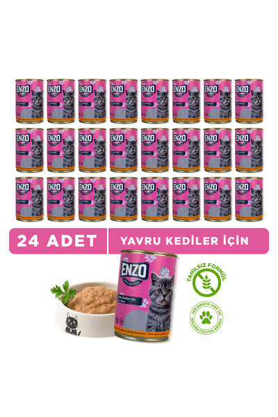 ENZO Konserve Yavru Kedi Maması 400 Gr X 24