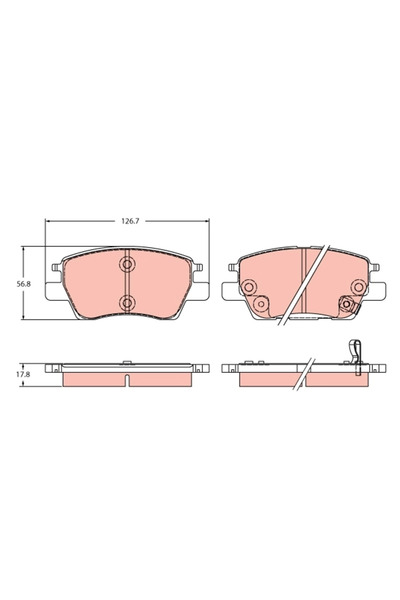 TRW Set Placute Frana Frana Disc Opel Ampera-E