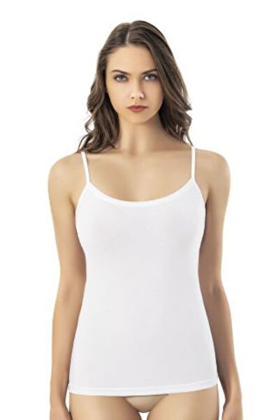 KOTA Modal Women's Tank Top with String Straps White 6602