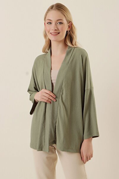 Hiccup Bdart Textured Comfortable Fit Shawl Collar Kimono