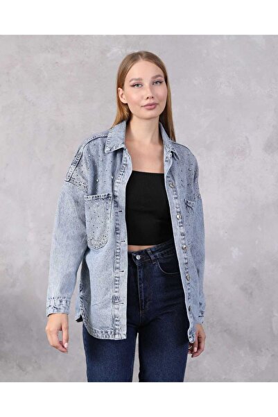 Asist Stone Detailed Denim Jacket