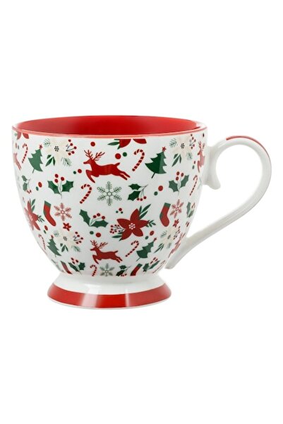 SHOPIENS Cană de Crăciun New Bone, 420 ml, alb și roșu