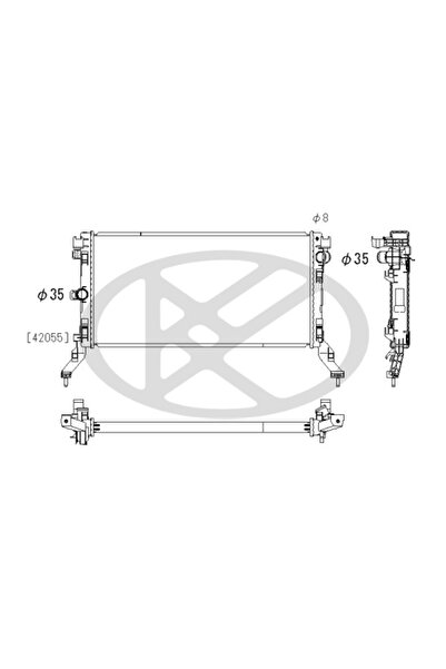 Koyorad Radiator, replacement filter set, Renault LAGUNA Coupe (DT0/1)