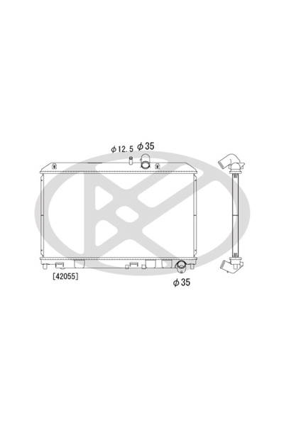 Koyorad Radiator, replacement filter set, Mazda RX-8 (SE, FE)