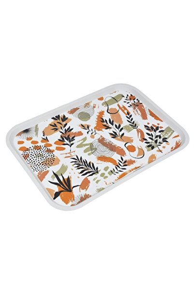 ANTBRO Tavă de servire, Plastic, Model abstract, Multicolor, 42x30x1.5cm, MYONNA