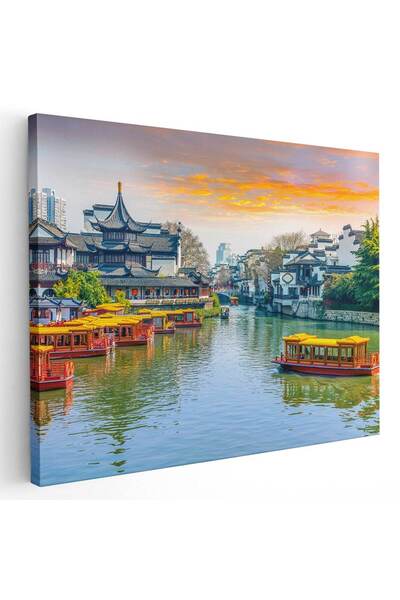 Tablou Canvas Tablou cartierul Fuzimiao in Nanjing China, cod 4386
