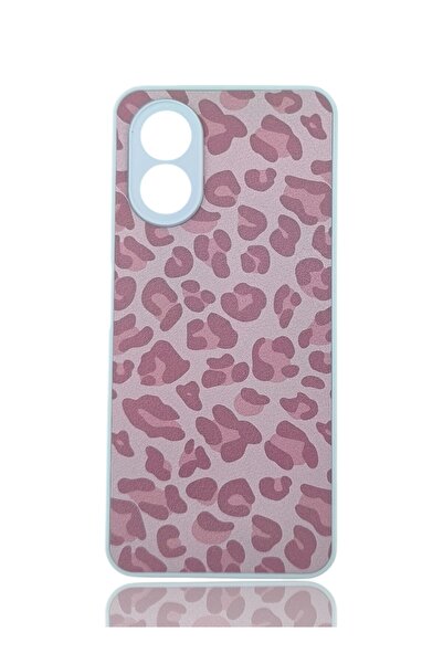 batuteknoloji Oppo A38 İç Yüzeyi Kadife Leopar Desenli Vince Silikon Kapak