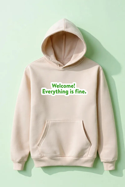 Vordevia Hanorac The Good Place cu imprimeu din bumbac cu 3 fire O supradimen...