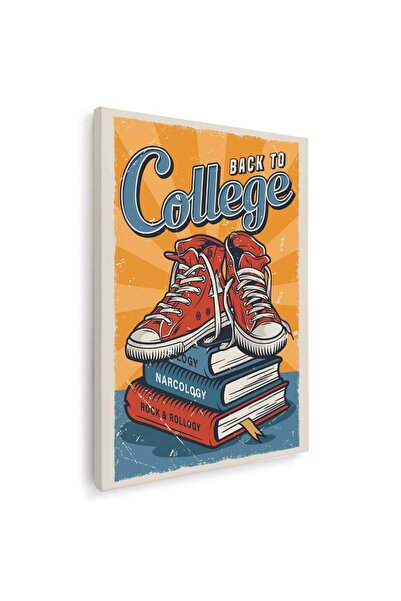 Tablou Canvas Tablou Back to College vintage, cod 5392
