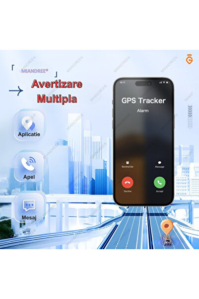 MIANDREE Mini GPS Tracker 4G LTE, Q10A, MIANDREE®, Portable, Remote Control, Real Time Monitoring