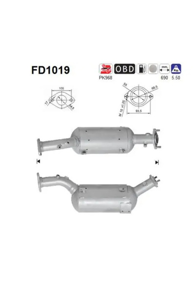 As Filtru Funingine/Particule Sist.De Esapament Suzuki Grand Vitara 2