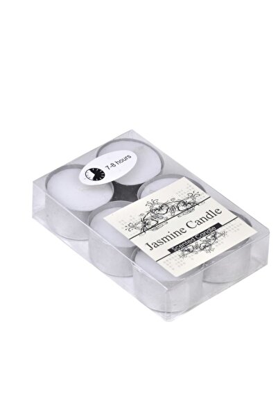 DavidaHome Set 4 x Lumanari parfumate capsule cilindrice, 4x2.5 cm, miros de iasomie