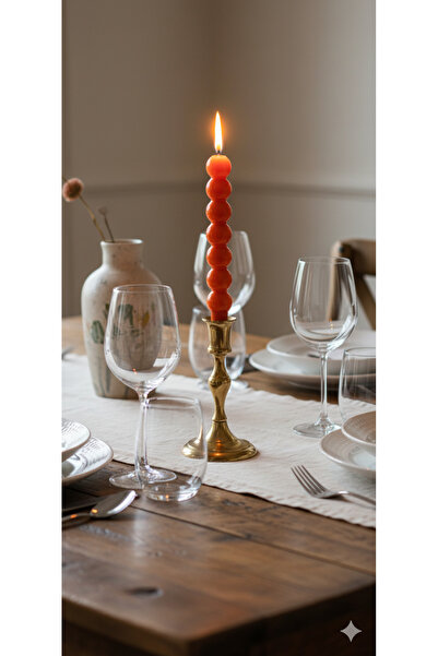 Gizemli Home Turuncu Top Şamdan Mumu