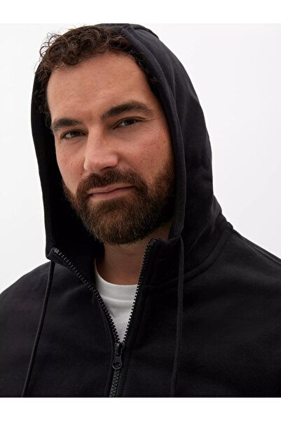 s.Oliver Big Sizes, Men's hoodie big sizes, with zipper, Regular fit, Black