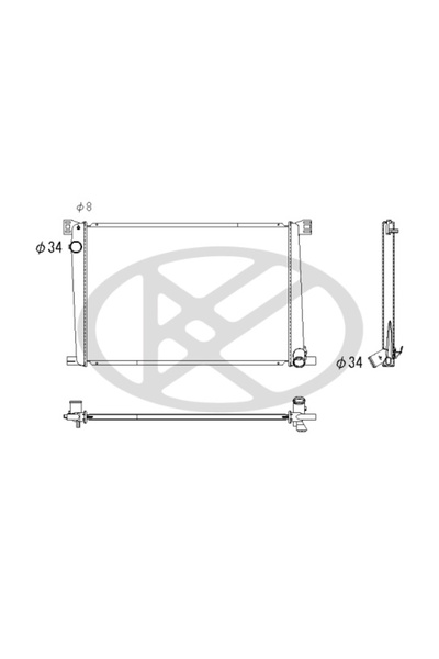 Koyorad Radiator, replacement filter set, MINI CLUBMAN (R55)