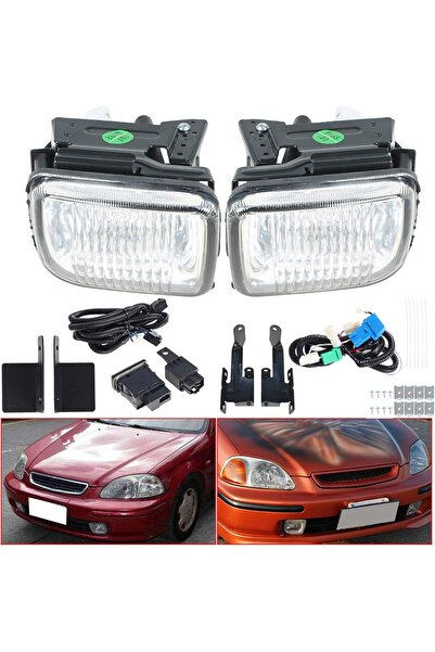 X POWER TUNİNG HONDA CİVİC 1996- KARE BEYAZ SİS FARI LAMBASI