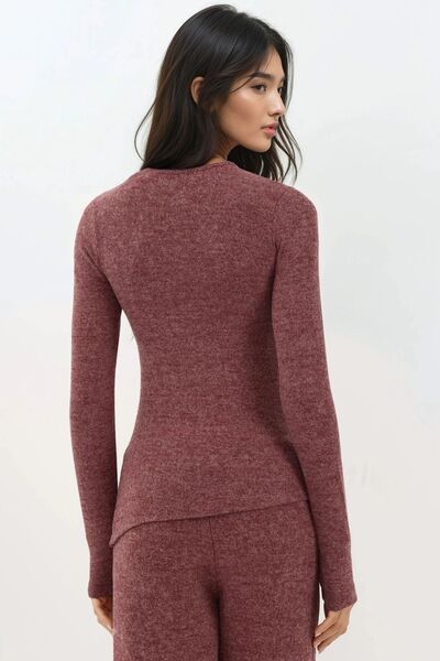 Hiccup Soft Textured Long Sleeve Blouse Busem Collection