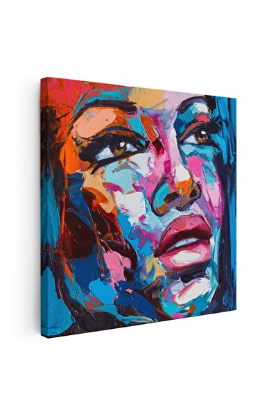 Tablou Canvas Tablou portret pictura in ulei femeie, multicolor, cod 1395