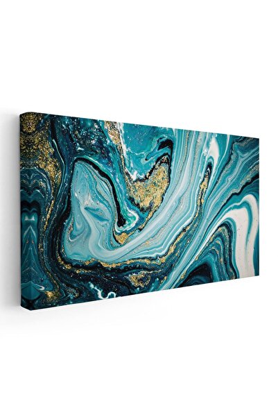 Tablou Canvas Tablou abstract imitatie marmura auriu albastru, cod 1766