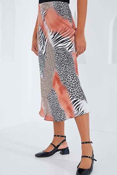 Hiccup BDART Elastik A-Form Kesim Midi Etek