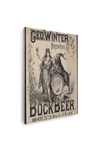 Tablou Canvas Bock Beer vintage, cod 3996