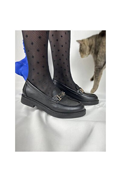 Zerenyus Flex Black Buckle Daily Orthopedic Women's Ballerinas