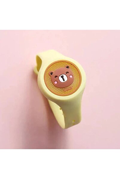 LUXER Βραχιόλι σιλικόνης κατά των κουνουπιών, 100% απωθητικό αποτέλεσμα, μοντέλο - Καφέ αρκούδα και φωτισμός LED