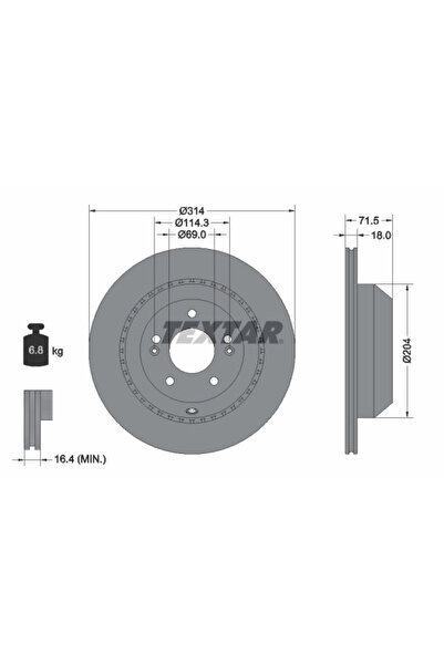 TEXTAR Disc Frana Kia Sorento 3