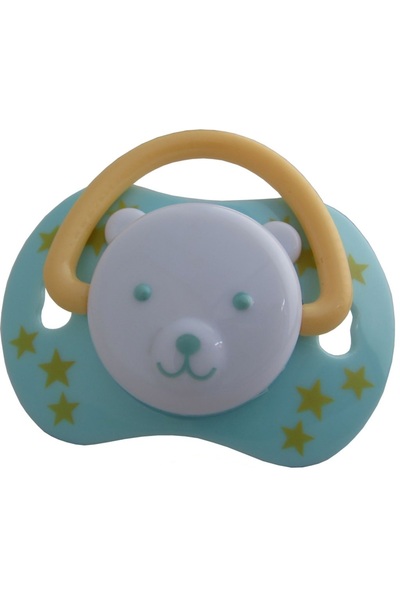 Primii Pasi Πιπίλα σιλικόνης, πρόσωπο με αρκουδάκι, 0-6 λίτρα