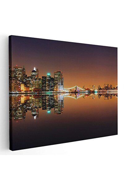 Tablou Canvas Tablou vedere panoramica cladiri moderne noaptea, cod 4443