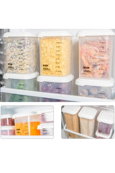 Rovitech Set 3 storage containers, 240-1000 ml, white