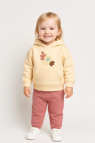 vovido طقم كابوتيه بقلنسوة بتصميم الصبار مع جيب الكنغر