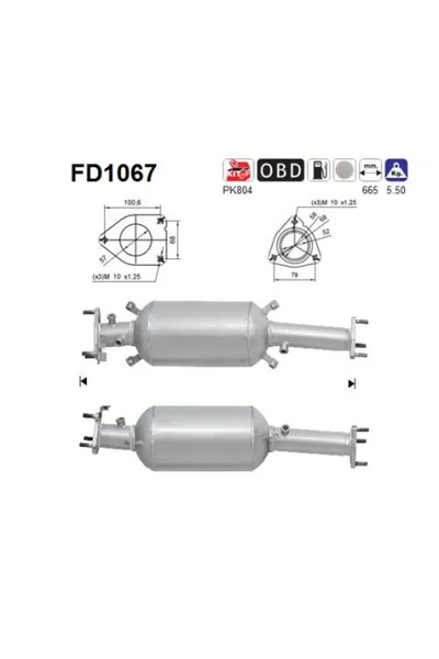 As Filtru Funingine/Particule Sist.De Esapament Honda Cr-5 3 2007-2020